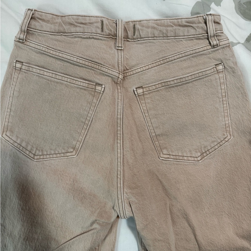 Abercrombie High Rise 90s Relaxed Curve Love, Oat, Size 6 Long Jeans - Picture 8 of 10